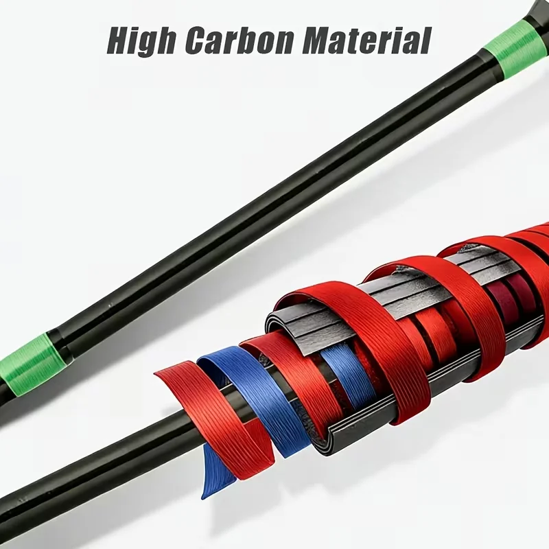 HAUT TON 1pc 2-Section Black-Red Carbon Fiber Fishing