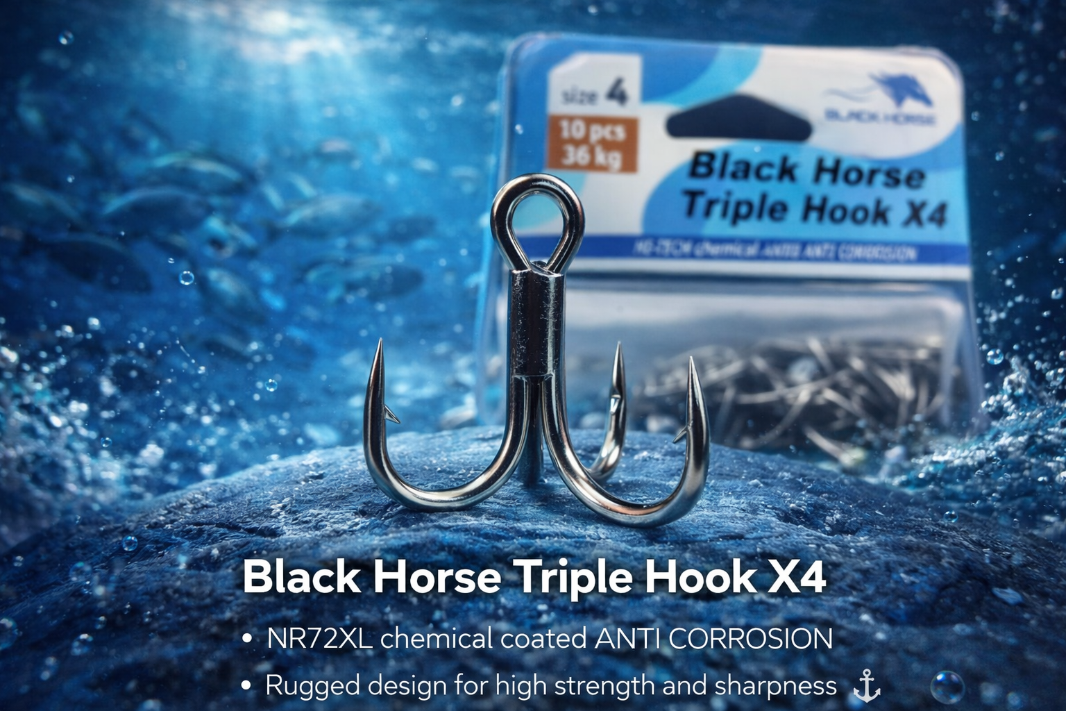 Black Horse Triple Hook X4 Black Horse X4